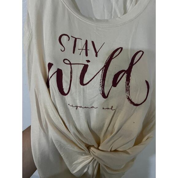 NWT Niyama Sol Stay Wild Cream tie tank size S yoga lightweight - Picture 3 of 8